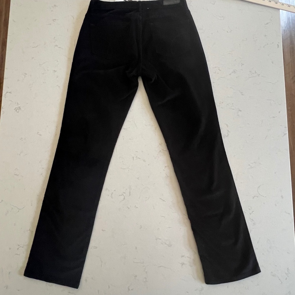 Calvin Klein Black Corduroy Pants Straight Leg Power Stretch Womens Size 8 NWT - Picture 2 of 11